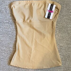 NEW - Instant Figure Nude Strapless Bandeau Top